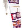 Native American Hand Beaded Crow Cradle: 3 Band Beadwork on White Leather - Image 2