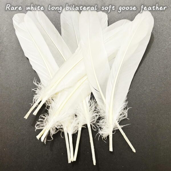 50pcs Blue Feathers 10~12 in,Beautiful Bulk Long Feather for Crafts（26-31CM）,Big Size Bilateral Natural Goose Feather,for Wedding Dress and Party Decoration... - Image 3